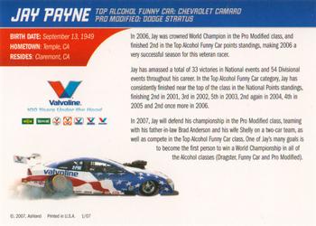 2007 Valvoline Racing #NNO Jay Payne Back