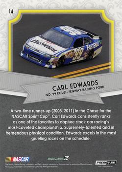 2012 Press Pass Fanfare - Diamond #14 Carl Edwards Back