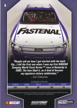 2012 Press Pass Total Memorabilia - Gold #8 Carl Edwards Back