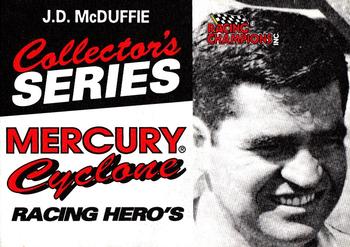 1992 Racing Champions Racing Hero's #02586 J.D. McDuffie Front