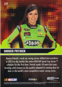 2013 Press Pass Ignite - Color Proof Black #29 Danica Patrick Back