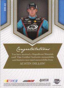 2013 Press Pass Fanfare - Magnificent Materials Dual Swatches #MM-AD Austin Dillon Back