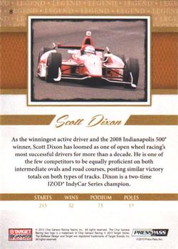 2013 Press Pass Legends - Holofoil #8 Scott Dixon Back