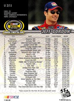 2004 Press Pass UMI Chase for the Nextel Cup #U 2 Jeff Gordon Back
