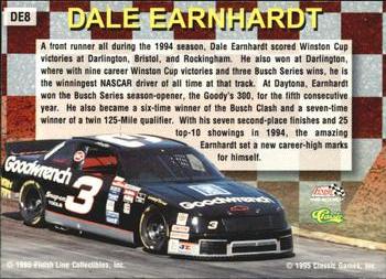 1995 Finish Line - Dale Earnhardt #DE8 Dale Earnhardt Back