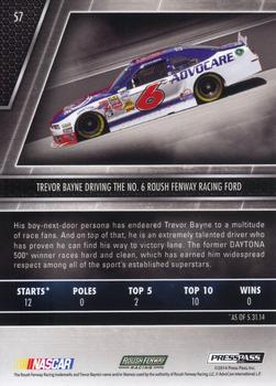 2014 Press Pass Redline #57 Trevor Bayne Back