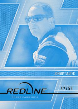 2014 Press Pass Redline - Color Proof Cyan #73 Johnny Sauter Front