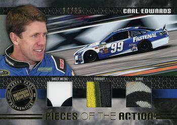 2014 Press Pass Redline - Pieces Of The Action Gold #PA-CE Carl Edwards Front