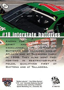 1998 Press Pass Stealth #20 Bobby Labonte's Car Back