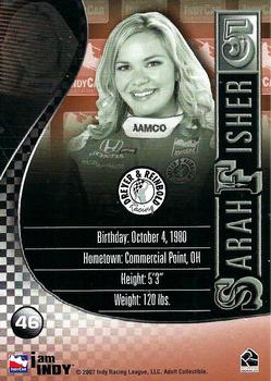 2007 Rittenhouse IRL #46 Sarah Fisher Back