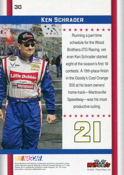 2007 Wheels American Thunder #30 Ken Schrader Back