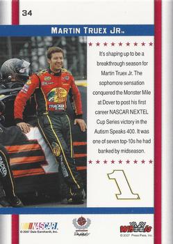 2007 Wheels American Thunder #34 Martin Truex Jr. Back