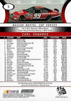 2008 Press Pass #5 Carl Edwards Back