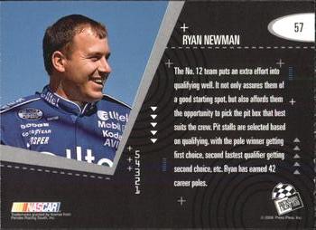 2008 Press Pass Eclipse #57 Ryan Newman's Car Back