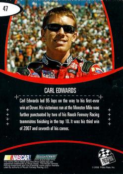 2008 Press Pass Eclipse #47 Carl Edwards Back