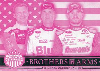 2014 Press Pass American Thunder - Color Proof Magenta #52 Clint Bowyer / Michael Waltrip / Brian Vickers Front