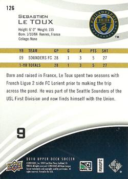 2010 Upper Deck MLS #126 Sebastien Le Toux Back