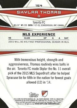 2015 Topps MLS #154 Skylar Thomas Back