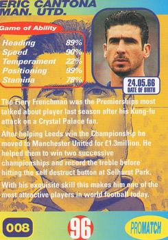 1996 Pro Match #8 Eric Cantona Back