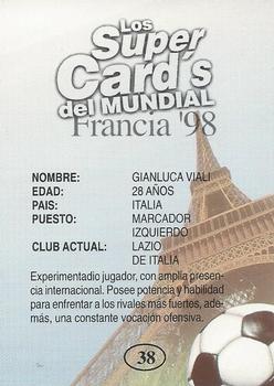 1998 Los Super Cards Del Mundial Francia #38 Gianluca Viali Back