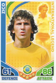 2010 Topps Match Attax England 2010 - International Legend #NNO Zico Front