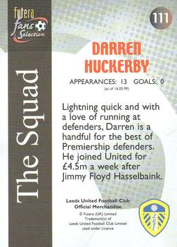 2000 Futera Fans Selection Leeds United - Foil #111 Darren Huckerby Back