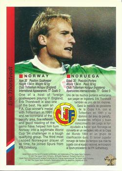 1993 Upper Deck World Cup Preview (English/Spanish) #87 Erik Thorstvedt Back