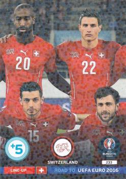 2015 Panini Adrenalyn XL Road to Euro 2016 #233 Line-Up 2 Switzerland Front
