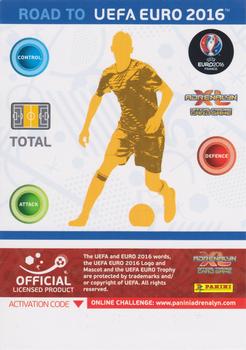 2015 Panini Adrenalyn XL Road to Euro 2016 - Limited Edition #NNO Eden Hazard Back