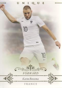 2015 Futera Unique World Football #063 Karim Benzema Front