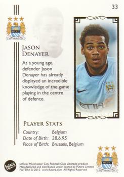 2015 Futera Unique Manchester City #33 Jason Denayer Back