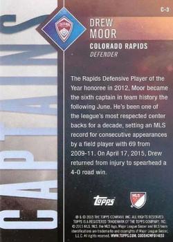 2015 Topps Apex MLS - Captains Gold #C-3 Drew Moor Back