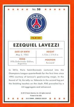2015 Donruss - Green Soccer Ball #58 Ezequiel Lavezzi Back