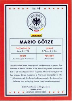 2015 Donruss - Green Soccer Ball #46 Mario Gotze Back