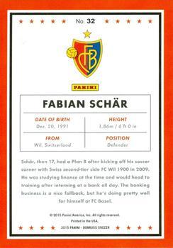 2015 Donruss - Red Soccer Ball #32 Fabian Schar Back