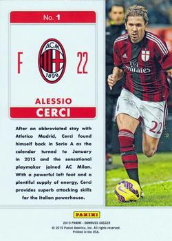 2015 Donruss - Fantastic Finishers Bronze Press Proof #1 Alessio Cerci Back