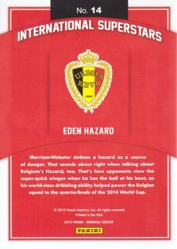 2015 Donruss - International Superstars Silver Press Proof #14 Eden Hazard Back