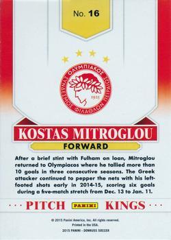 2015 Donruss - Pitch Kings Gold Panini Logo #16 Kostas Mitroglou Back