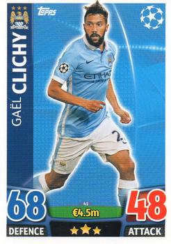2015-16 Topps Match Attax UEFA Champions League English #41 Gael Clichy Front