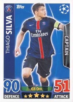 2015-16 Topps Match Attax UEFA Champions League English #59 Thiago Silva Front