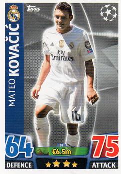 2015-16 Topps Match Attax UEFA Champions League English #82 Mateo Kovacic Front