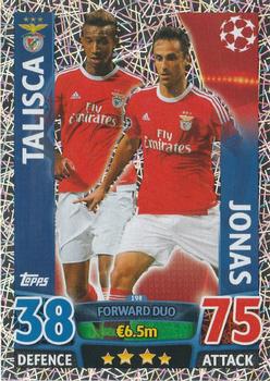 2015-16 Topps Match Attax UEFA Champions League English #198 Talisca / Jonas Front