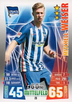 2015-16 Topps Match Attax Bundesliga #28 Mitchell Weiser Front