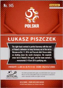 2016 Panini Prizm UEFA Euro #145 Lukasz Piszczek Back