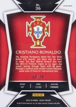 2015-16 Panini Select - Tie Dye Prizm #36 Cristiano Ronaldo Back