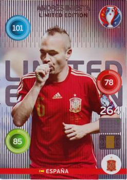 2016 Panini Adrenalyn XL UEFA Euro - Limited Editions #NNO Andres Iniesta Front