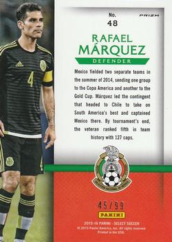 2015-16 Panini Select - National Pride Purple Prizm #48 Rafael Marquez Back