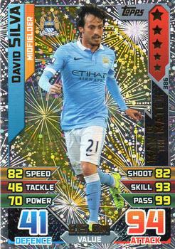 2015-16 Topps Match Attax Premier League - Man of the Match #386 David Silva Front