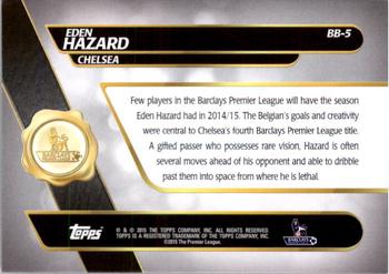 2015 Topps Premier Gold - Best of Barclays Premier Gold #BB-5 Eden Hazard Back