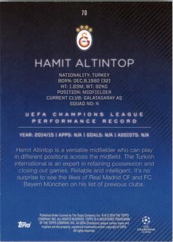 2015-16 Topps UEFA Champions League Showcase - Black #70 Hamit Altintop Back